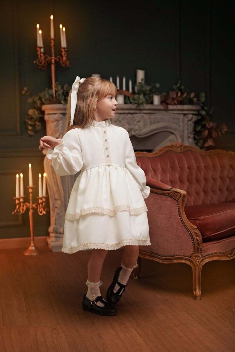Rochie Selene white,Little Rose