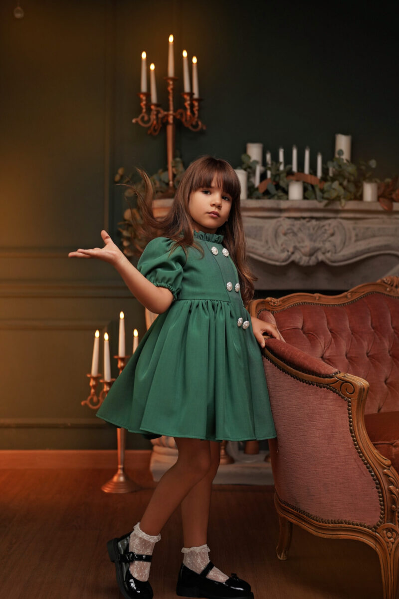 Rochie Chantal smarald,Little Rose