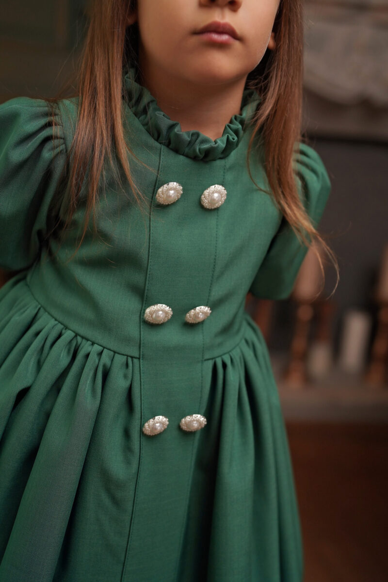 Rochie Chantal smarald,Little Rose - imagine 2