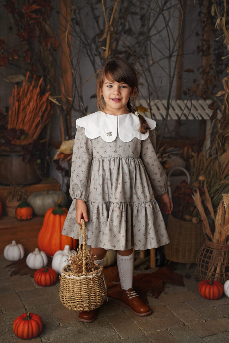 Rochie Papadia White,Little Rose - imagine 2