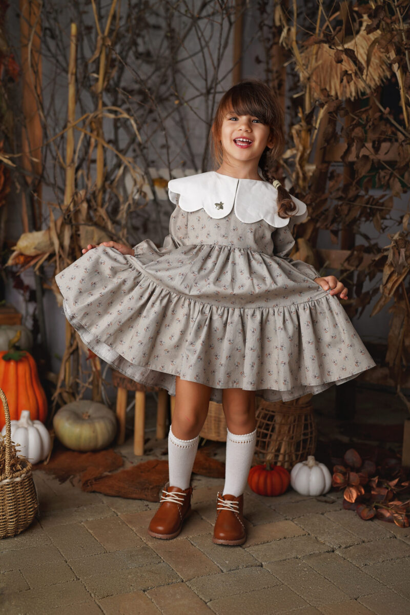 Rochie Papadia White,Little Rose