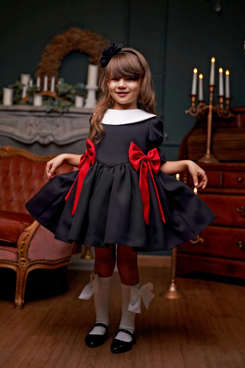 Rochie Velvet Black, Little Rose