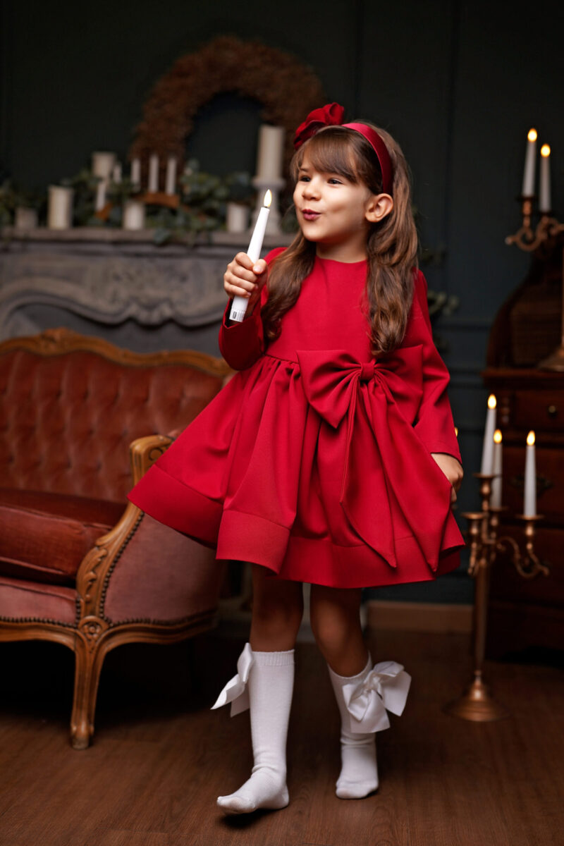 Rochie Margot Red, Little Rose - imagine 4