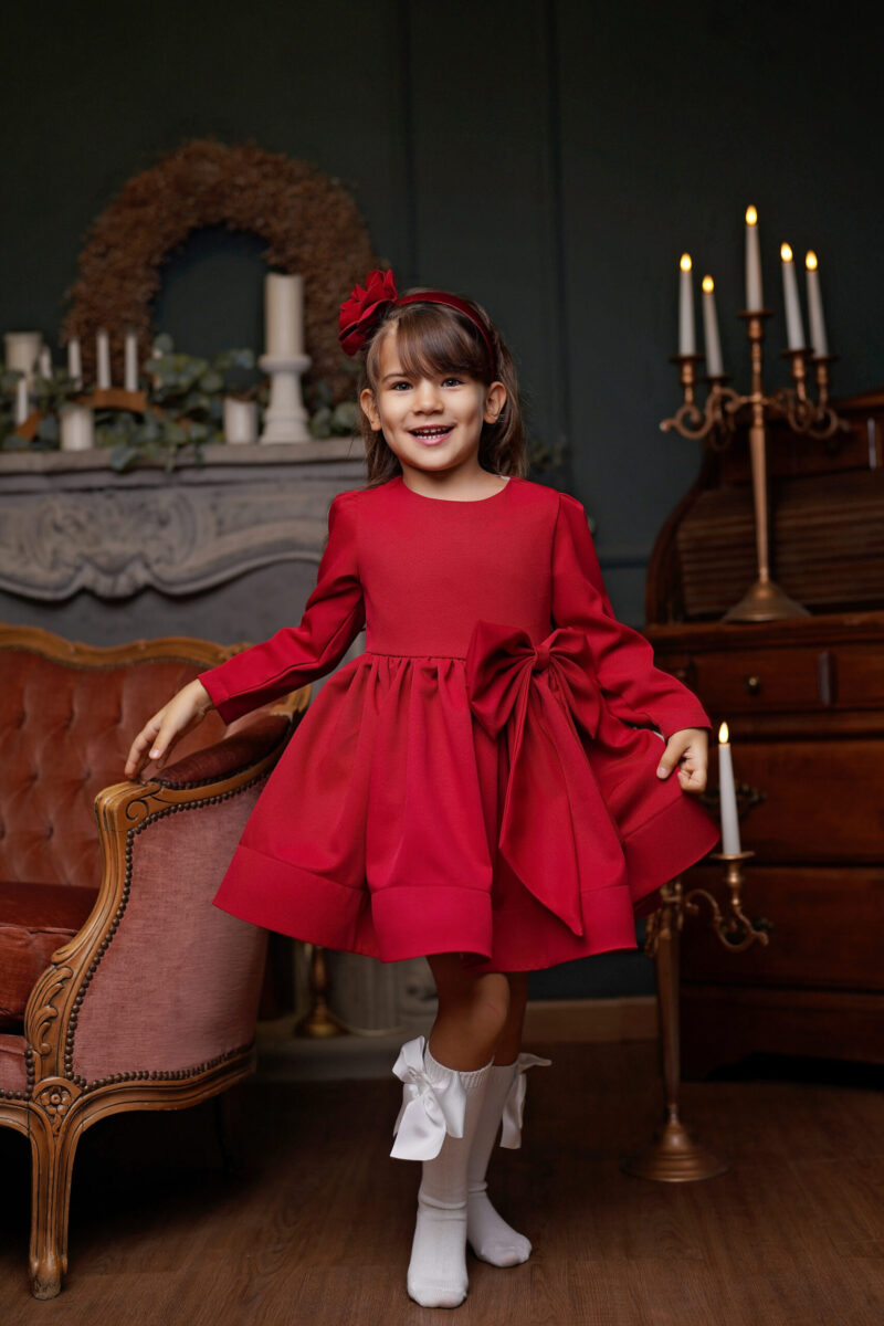 Rochie Margot Red, Little Rose - imagine 2