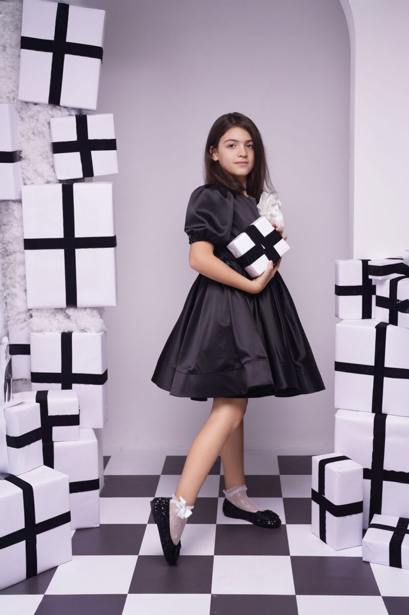 Rochia Selia Black,Little Rose - imagine 2