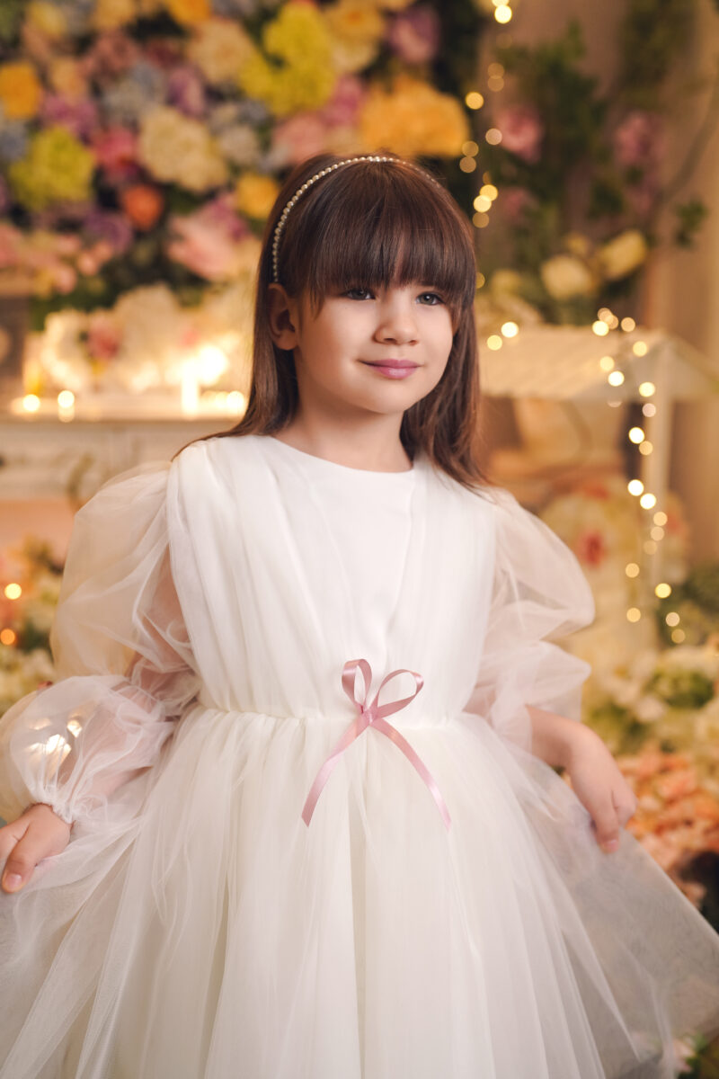 Rochie Carmen White,Little Rose