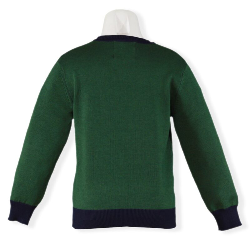 Bluza verde cu maneca lunga pentru baietei cu model NB hockey