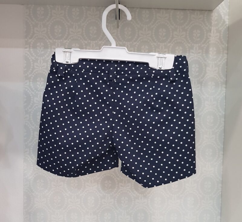Pantaloni scurti bleumarin cu puncte albe pentru baietei
