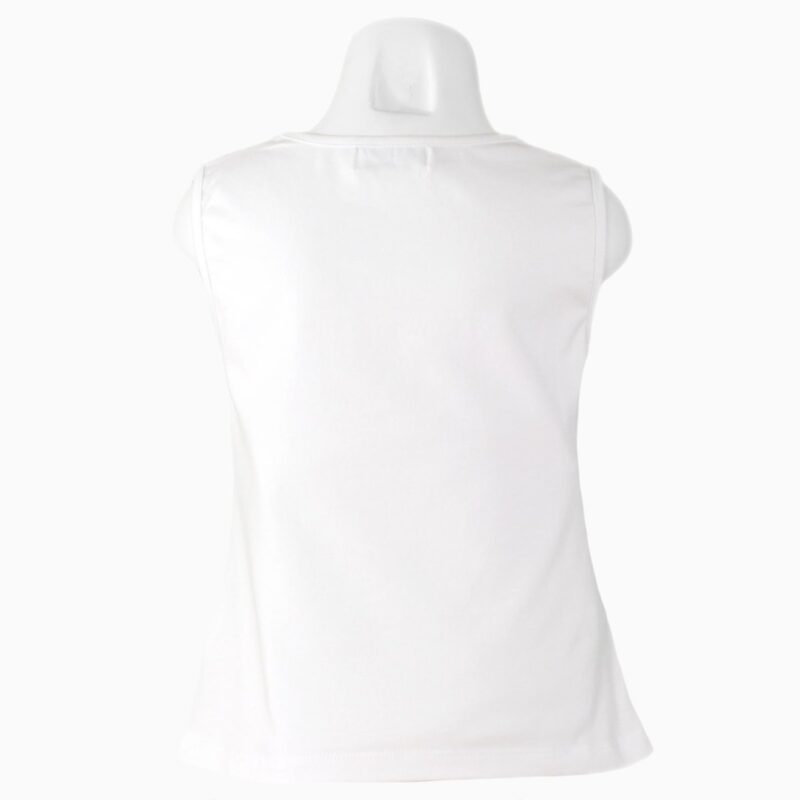 Tricou alb pentru fetițe cu model stea